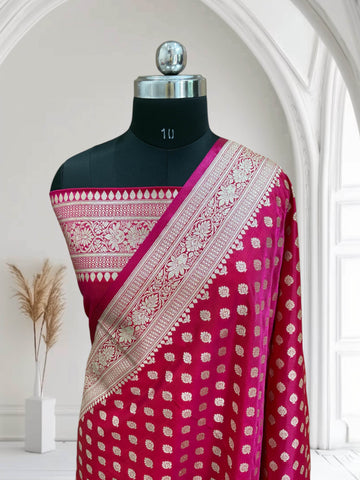 Regal Rani Buti Satin Silk Saree - Zohra Silk