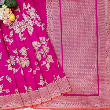 Pink Orange Tone Ganga Jamuna Pure Silk Banarasi Saree - Zohra Silk