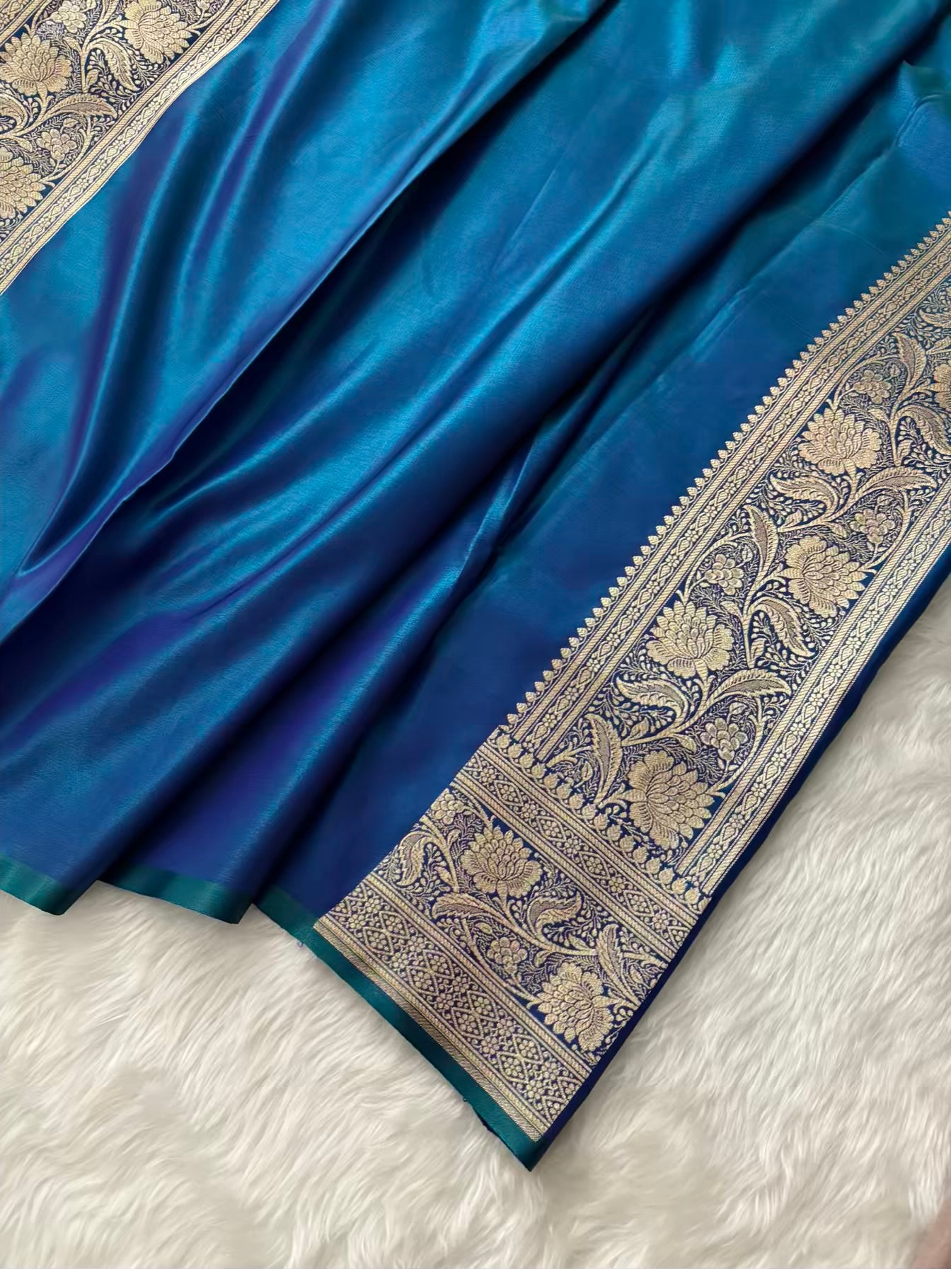 MorPankhi Dhoop Chaa Satin Silk Banarasi Saree