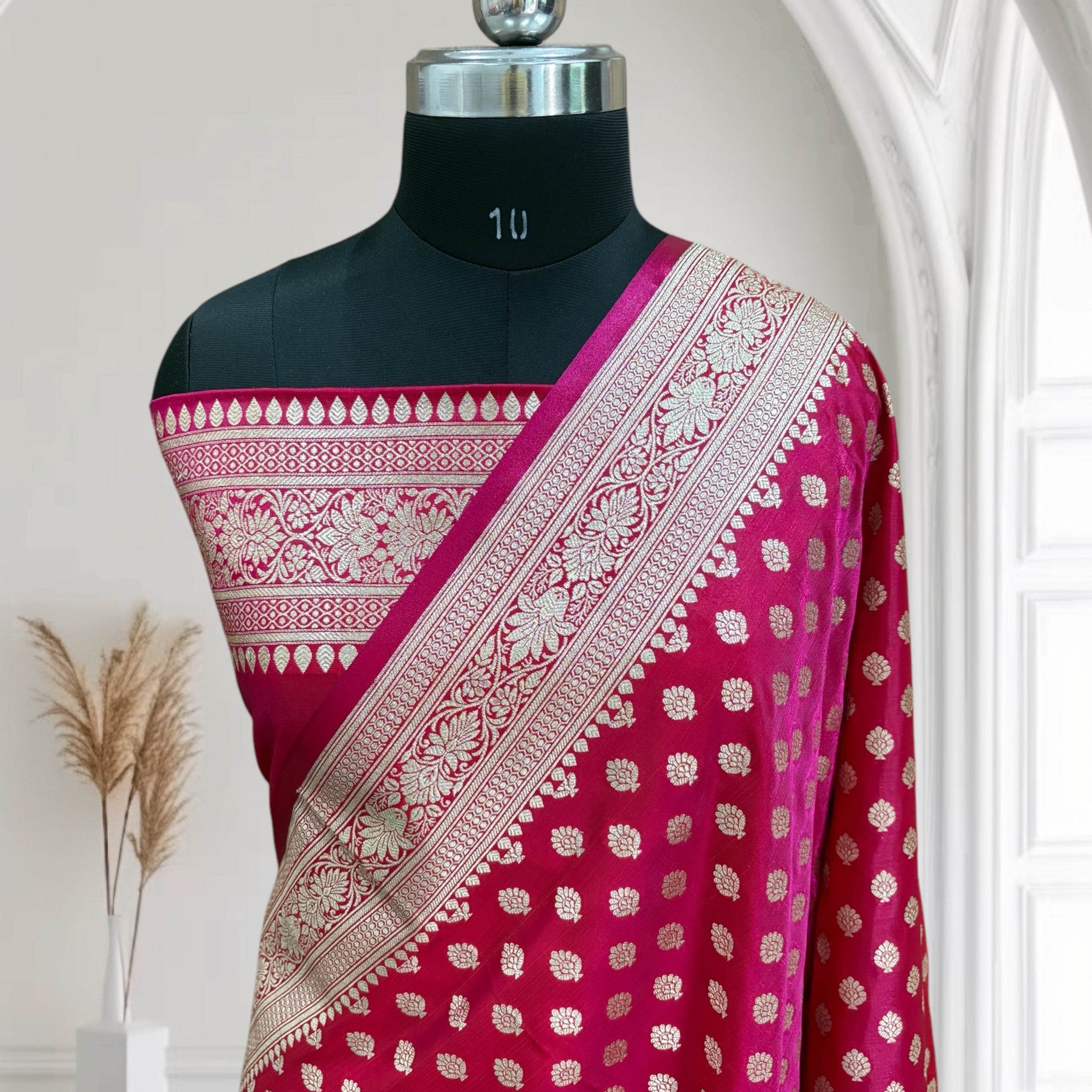 Regal Rani Buti Satin Silk Saree - Zohra Silk
