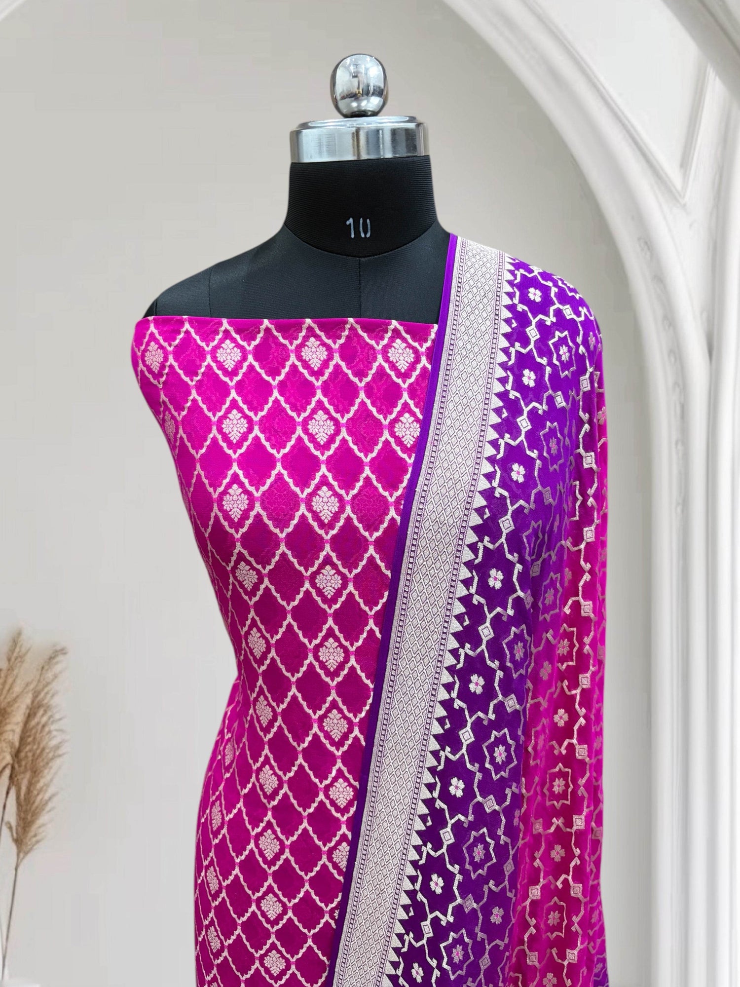 Rani & Violet Chiffon Pure Georgette Banarasi Suit - Zohra Silk