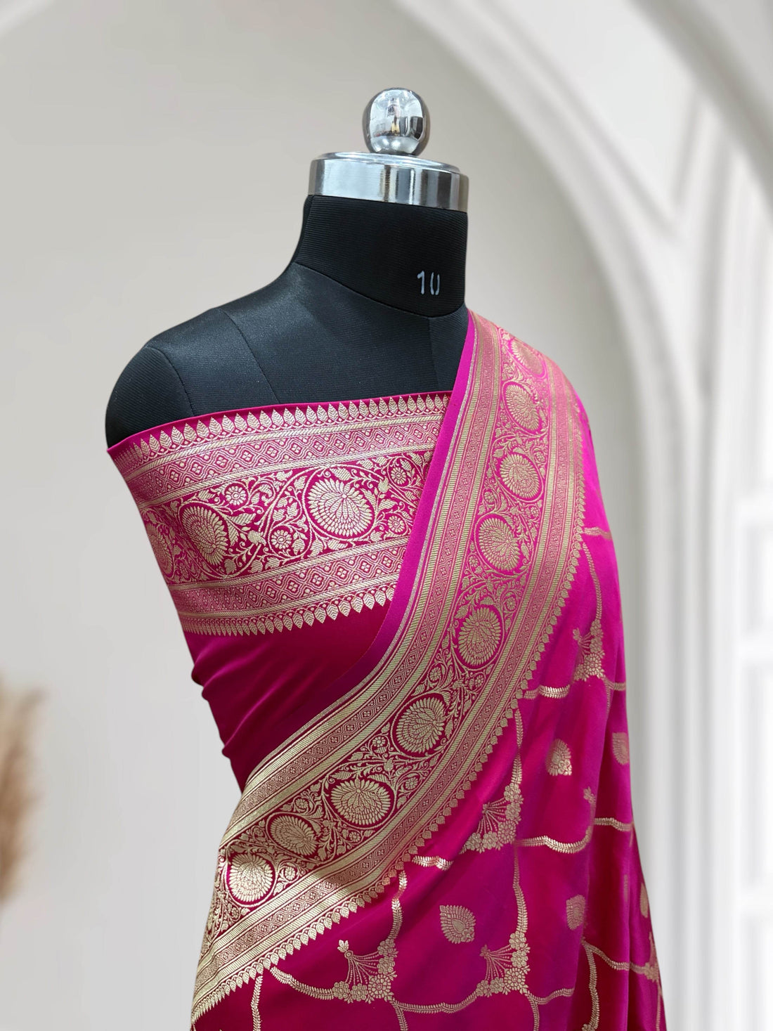 Dual Tone Rani Beads With Red Shaded - Zohra Silk
