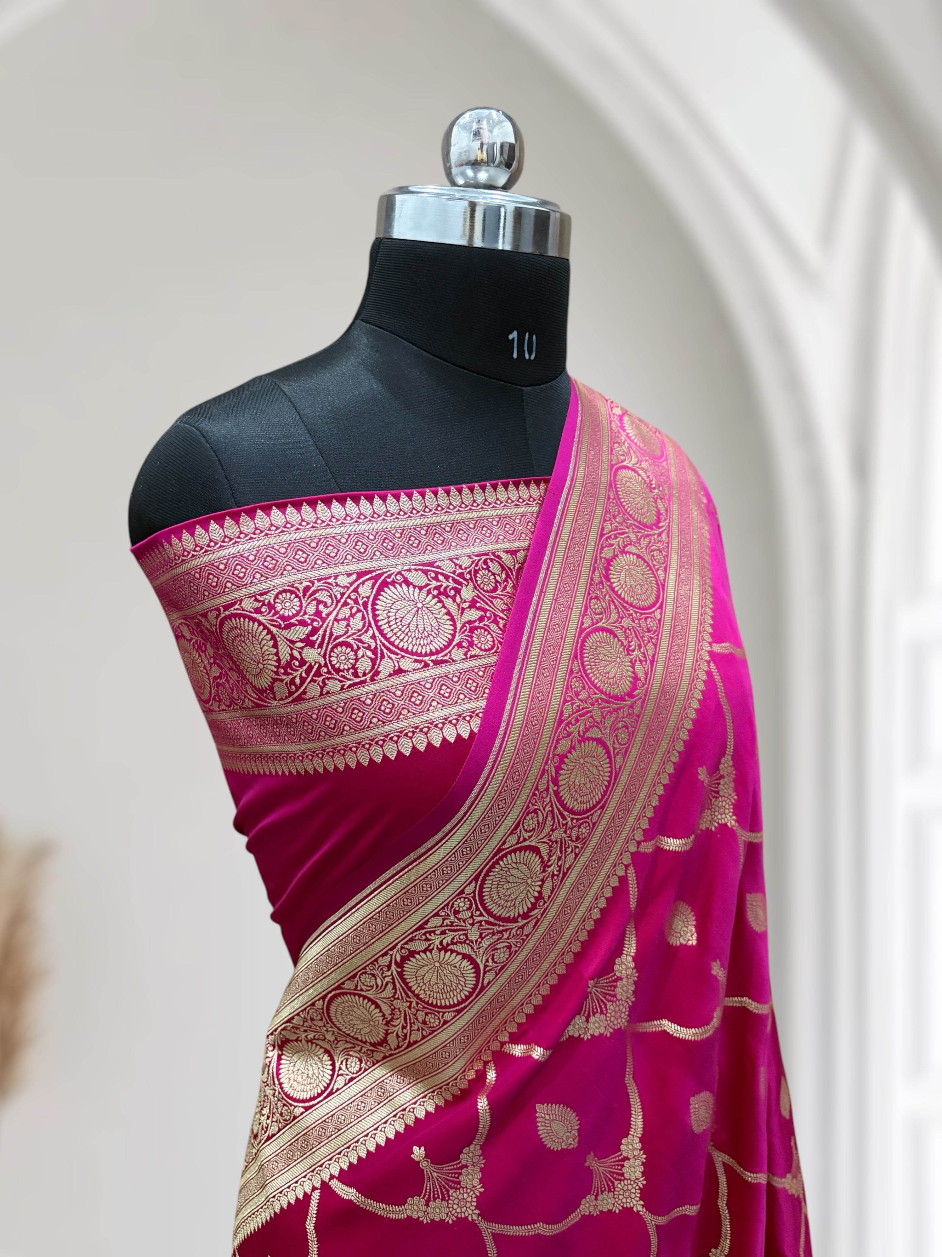 Dual Tone Rani Beads With Red Shaded - Zohra Silk