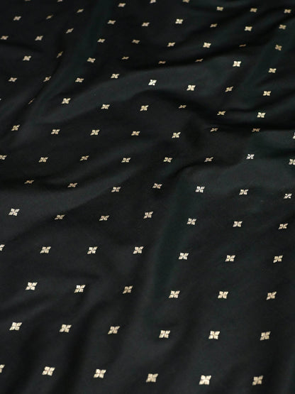 Black Golden Zari Work Namo Satin Silk Banarasi Saare - Zohra Silk