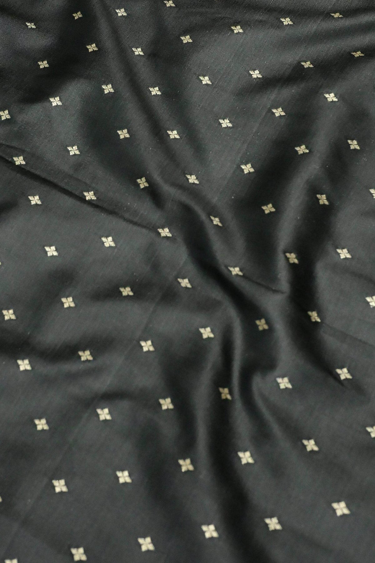 Grey Light Golden Zari Work Namo Satin Silk Banarasi Saare - Zohra Silk