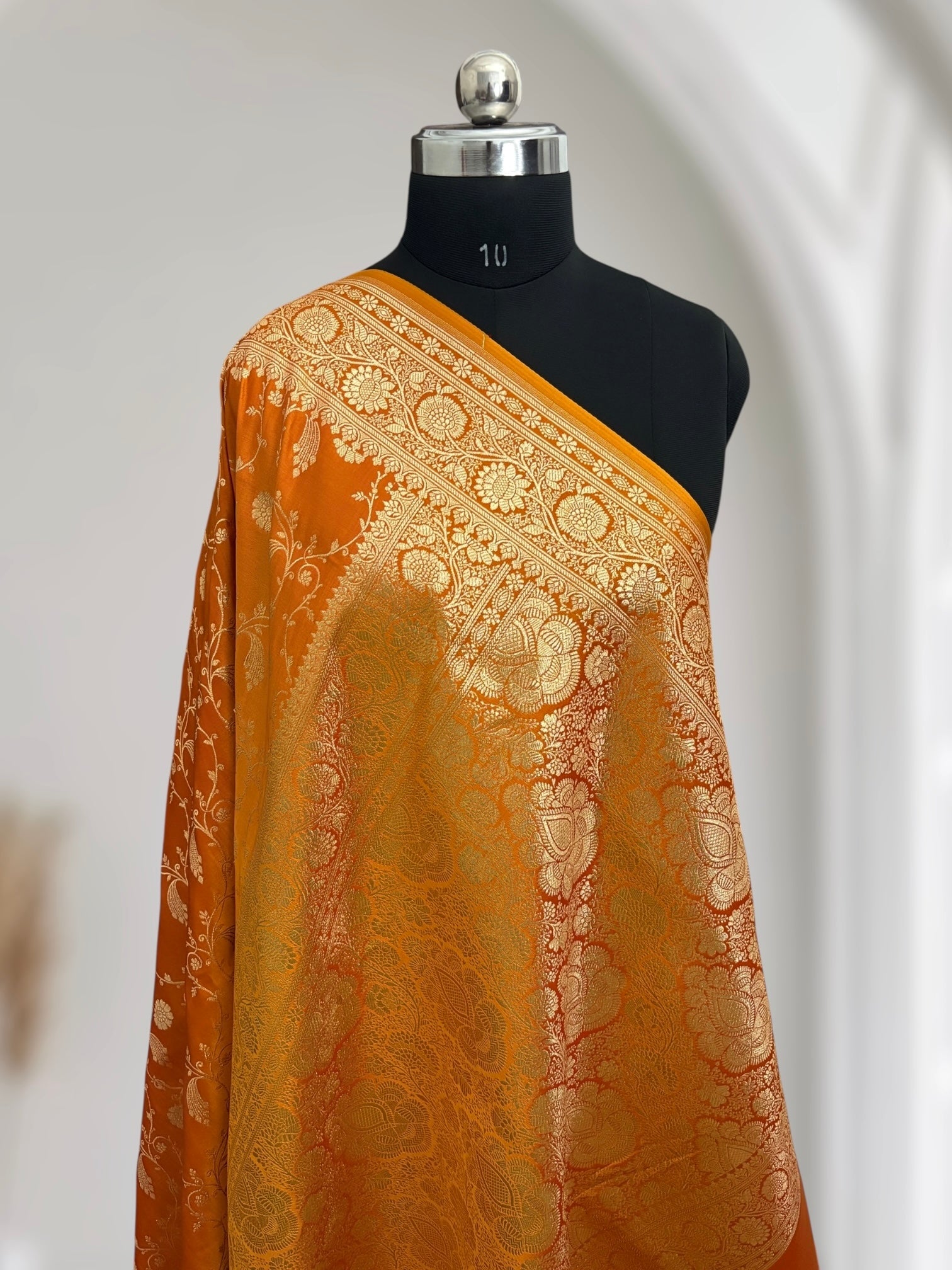 Radiate Elegance in Haldi Yellow Kataan Satin Silk Banarasi Saree