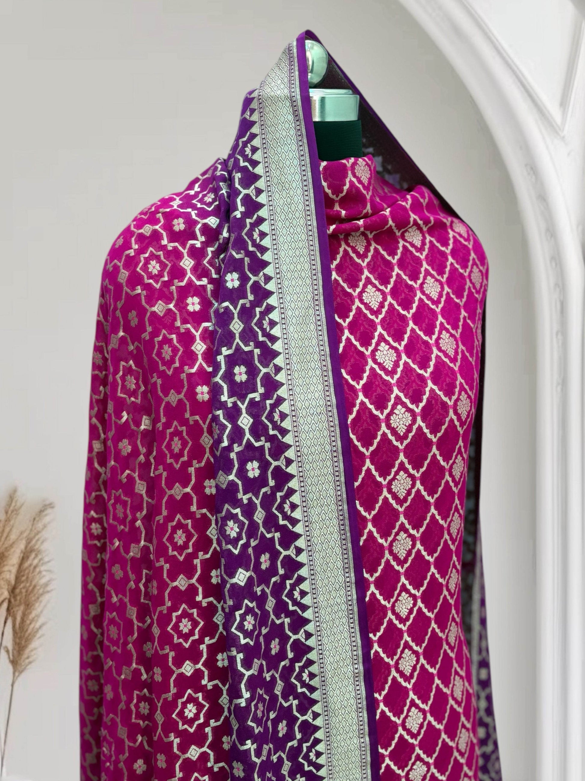 Rani & Violet Chiffon Pure Georgette Banarasi Suit - Zohra Silk