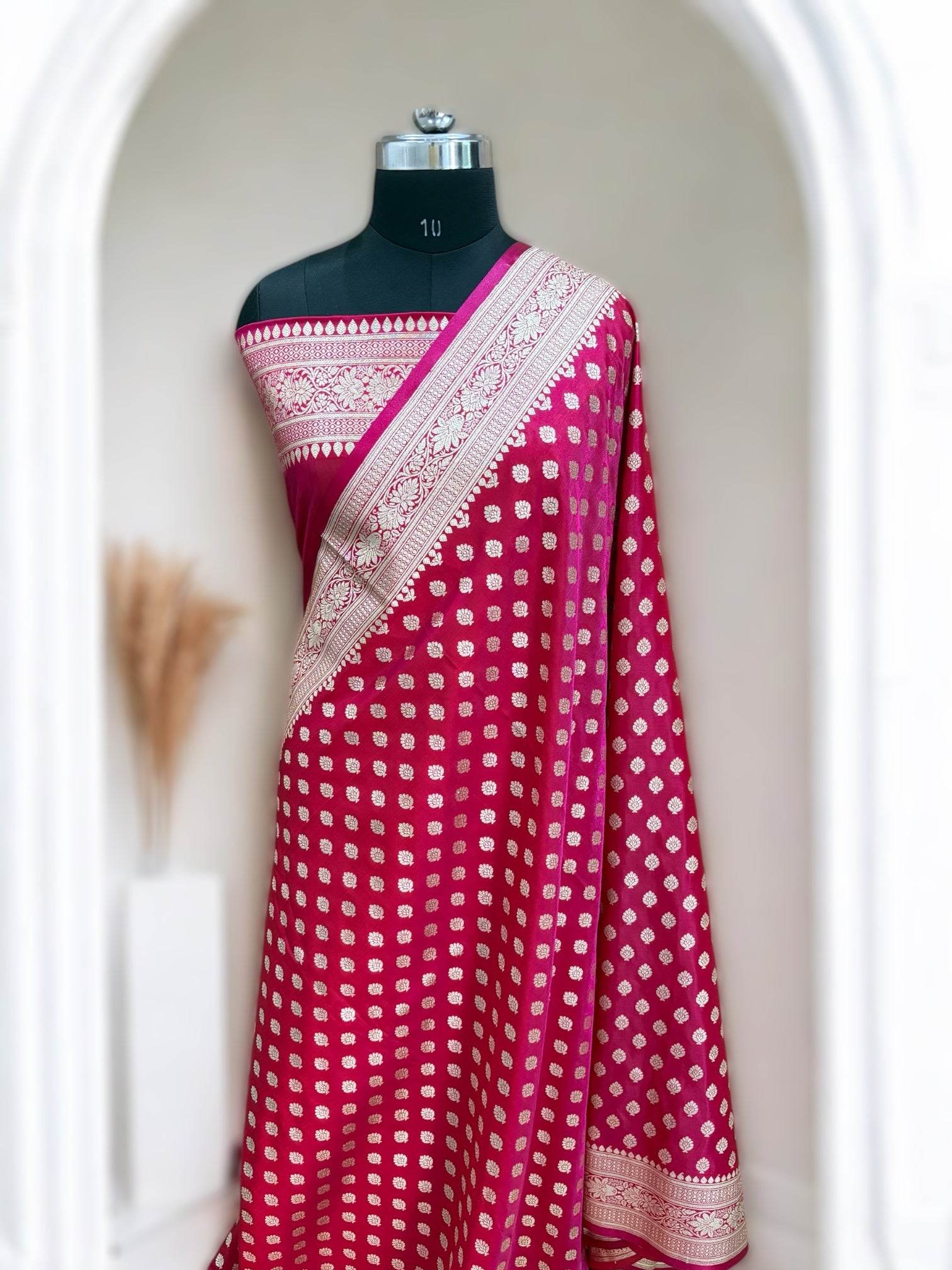 Regal Rani Buti Satin Silk Saree - Zohra Silk