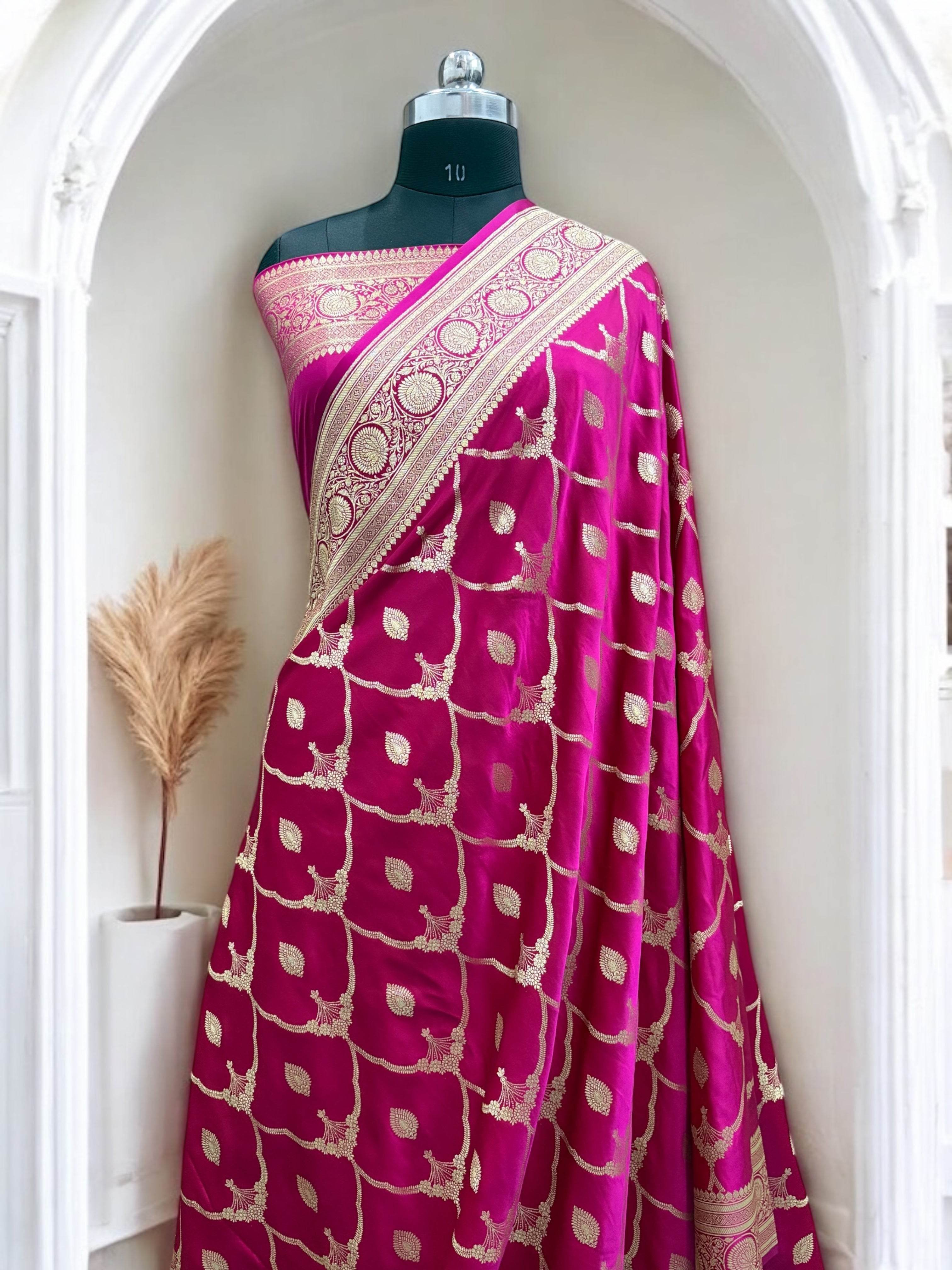 Dual Tone Rani Beads With Red Shaded - Zohra Silk