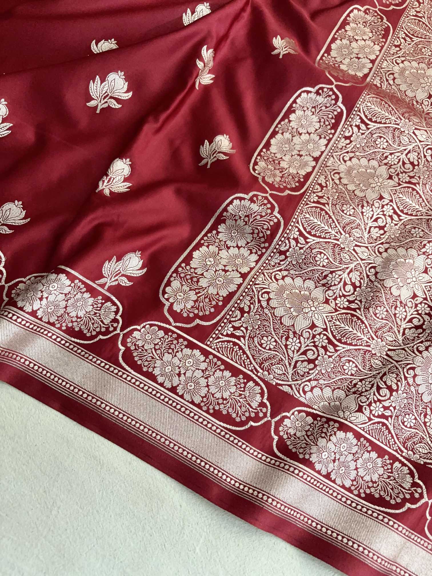 Peacock Shaded Soft Kataan Silk Banarasi Saree